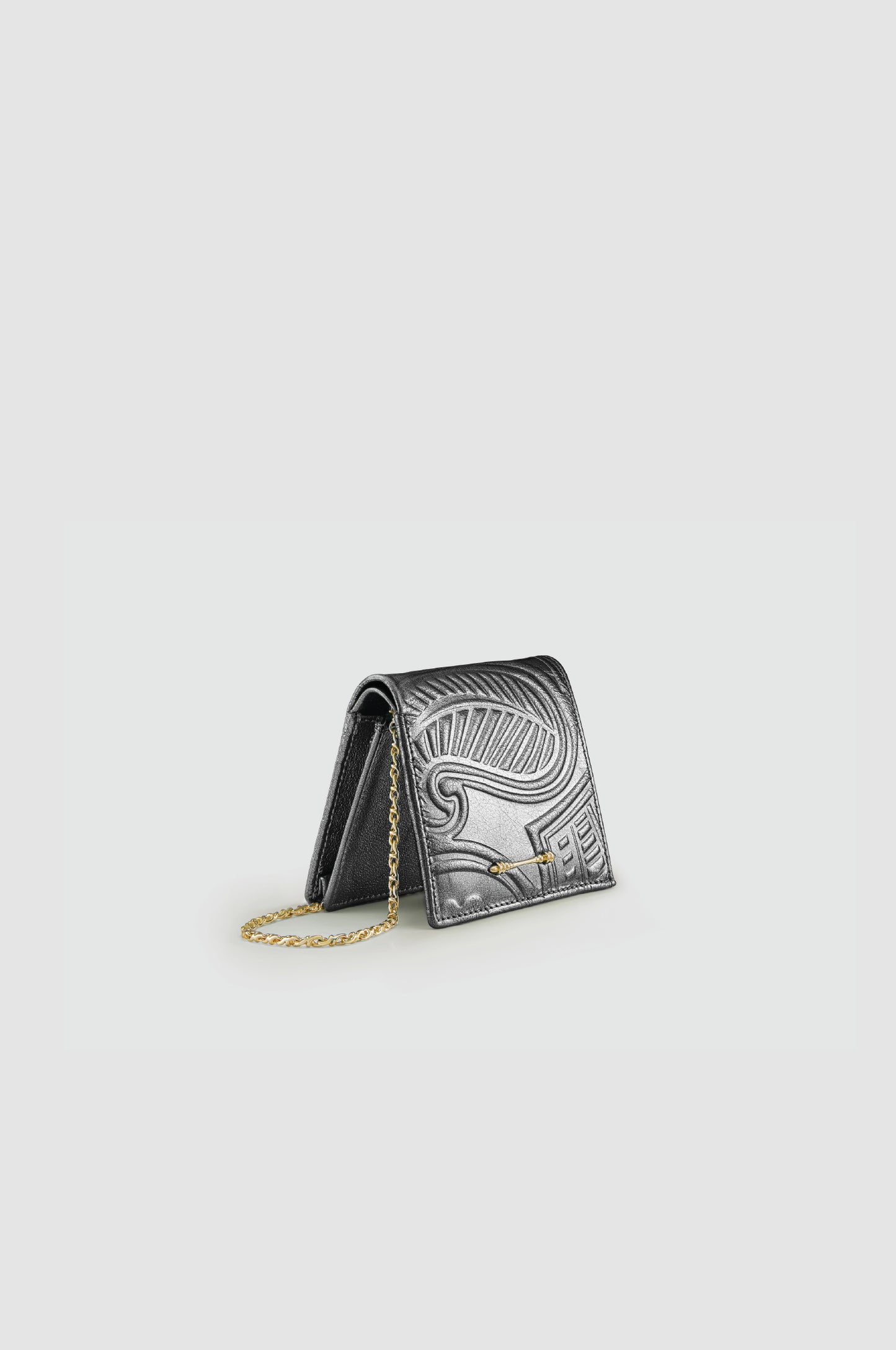 EMBOSSED WALLET ON CHAIN