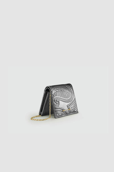 EMBOSSED WALLET ON CHAIN