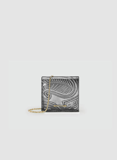EMBOSSED WALLET ON CHAIN
