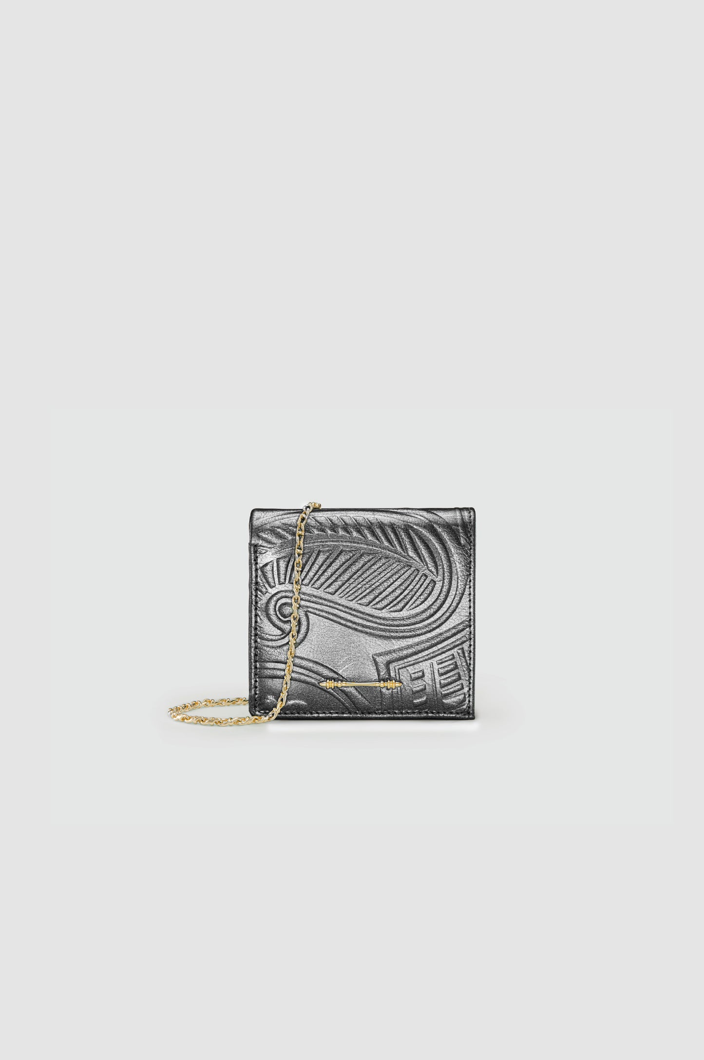 EMBOSSED WALLET ON CHAIN