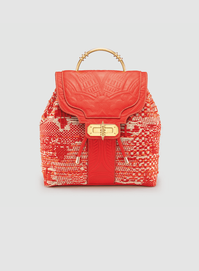 Akima Fabric & Leather Backpack