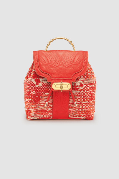 Akima Fabric & Leather Backpack - last image