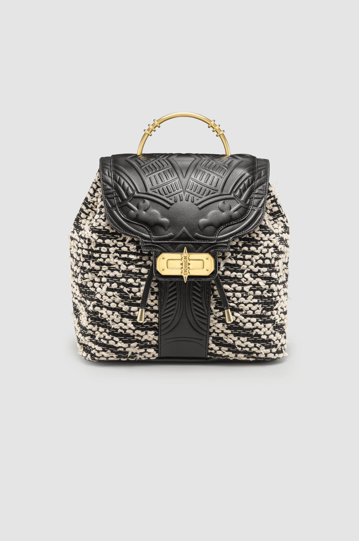 Akima Fabric & Leather Backpack - last image