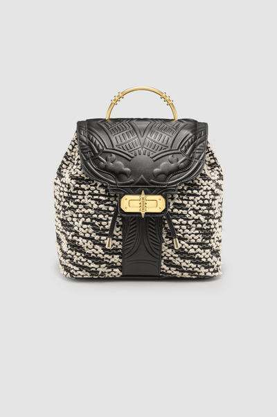 Akima Fabric & Leather Backpack - last image
