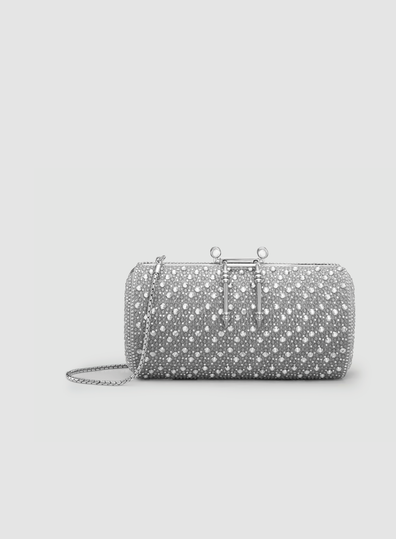 SOIREE CRYSTAL CLUTCH	SILVER CRYSTALS