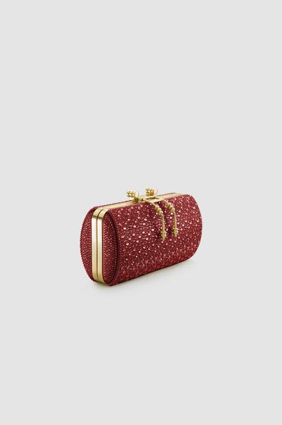SOIREE CRYSTAL CLUTCH	BURGUNDY