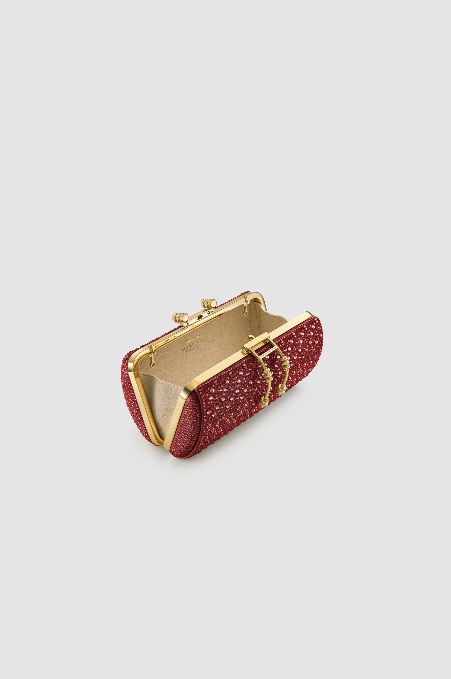 SOIREE CRYSTAL CLUTCH	BURGUNDY