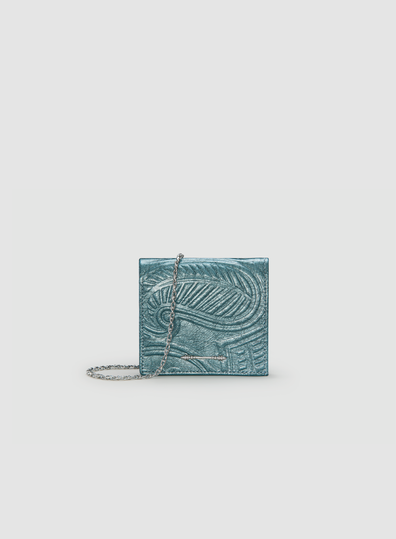 EMBOSSED WALLET ON CHAIN