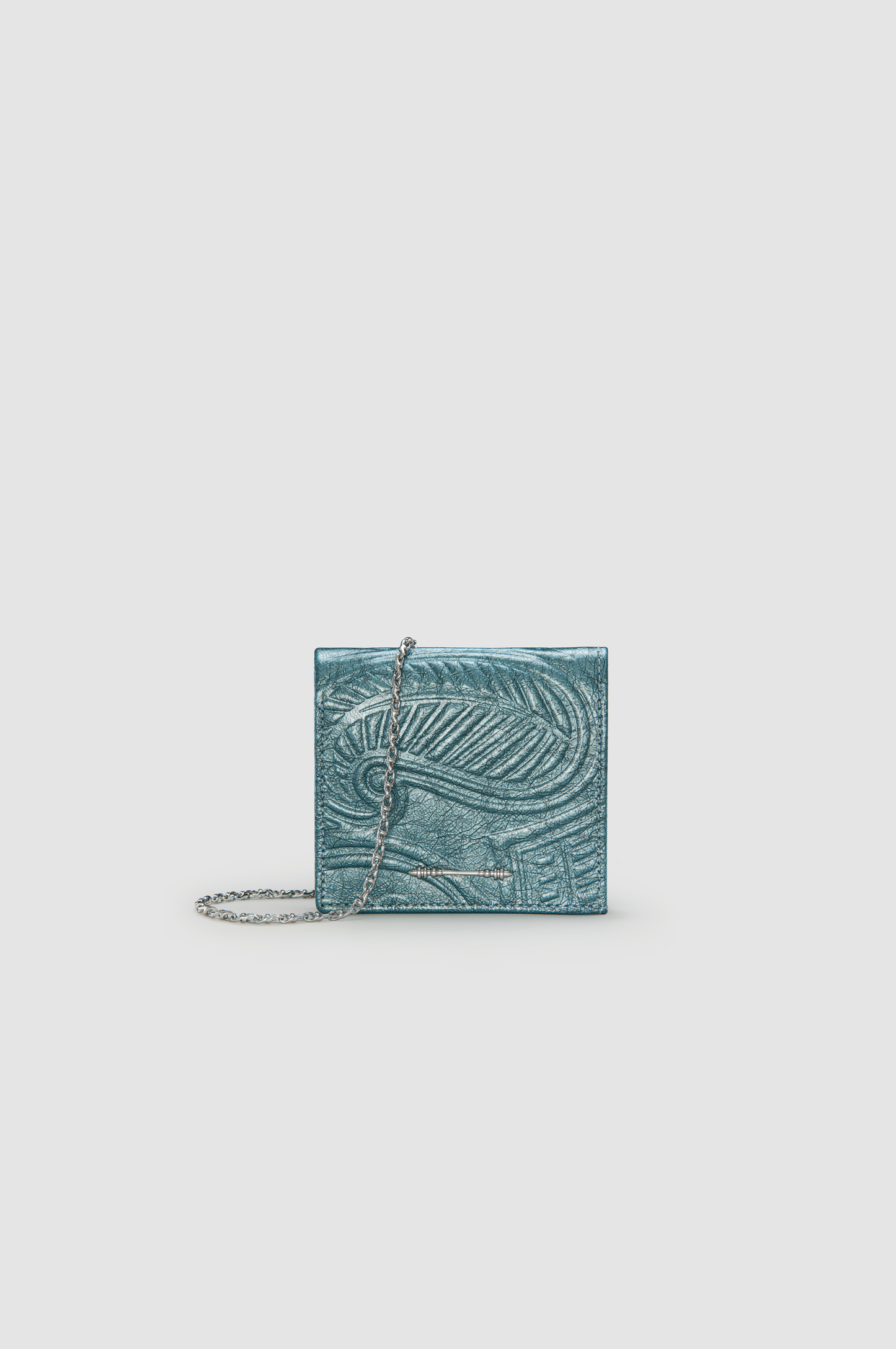 EMBOSSED WALLET ON CHAIN