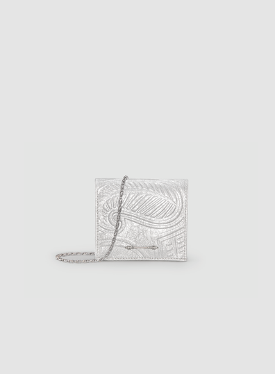 EMBOSSED WALLET ON CHAIN