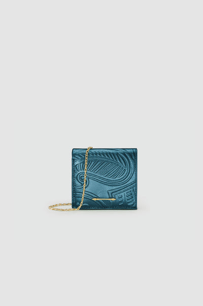 EMBOSSED WALLET ON CHAIN
